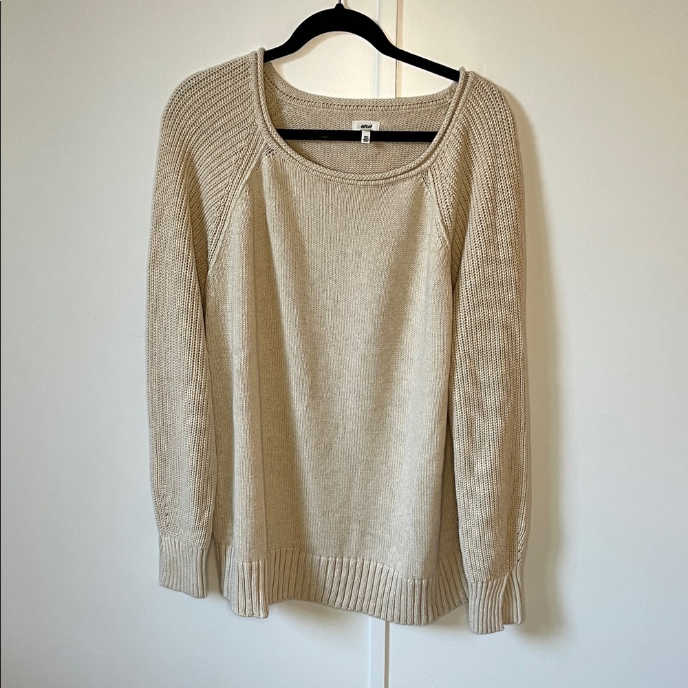 Aerie Women's Beige Crew Neck Sweater